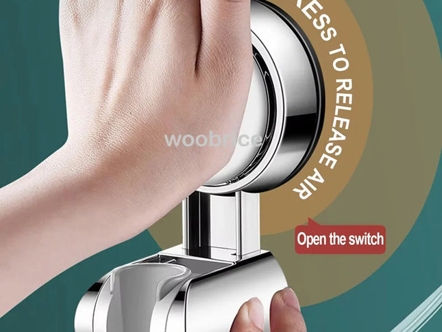 Suport Reglabil pentru Duș – Ventuză Murală, 360° Ajustabil, Montare Fără Găurire