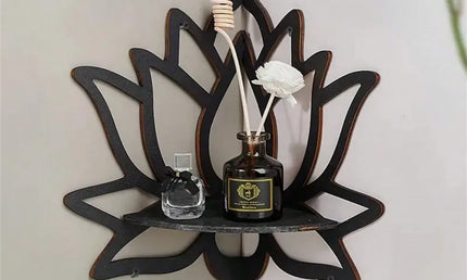 Raft de Perete Flotant Lotus – Decor Modern din Lemn pentru Casă