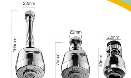 Extensor Rotativ pentru Robinet - Economizor de Apă cu 2/3 Moduri