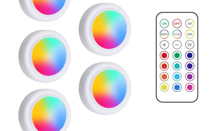 Iluminat LED Reglabil pentru Dulap sau spații înguste, cu Telecomandă și Culori RGB