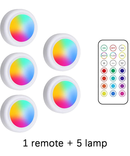 Iluminat LED Reglabil pentru Dulap sau spații înguste, cu Telecomandă și Culori RGB