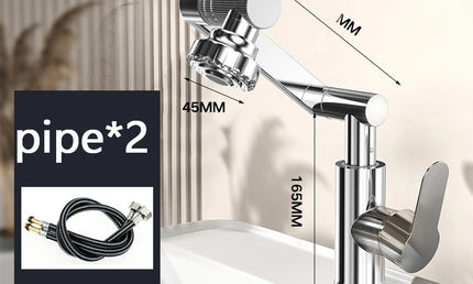 Robinet Lavoar cu Rotație 1080° – Mixer Apă Caldă și Rece, Antistropire