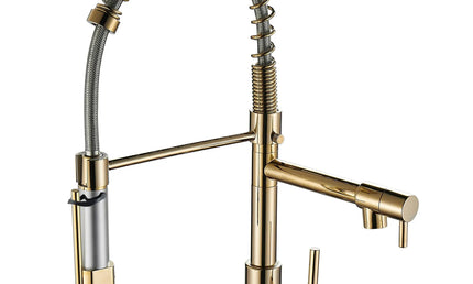 Baterie de bucătărie cu duș extractibil – design arc înalt, monocomandă