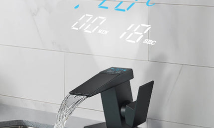 Robinet Inteligent cu Afișaj Digital LED – Mixer pentru Lavoar, Apă Caldă și Rece