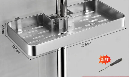 Raft Organizator din Aluminiu cu Suport pentru Prosoape – Fără Găurire