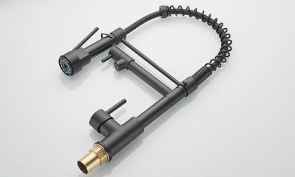 Baterie de bucătărie cu duș extractibil – design arc înalt, monocomandă