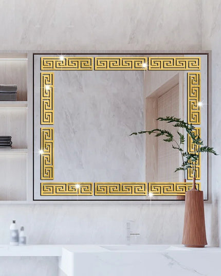 Autocolante Oglinzi Acrilice 3D, 12 Bucăți, 20x5cm, Ideal pentru Decorarea Colțurilor și Tavanelor, Autoadezive