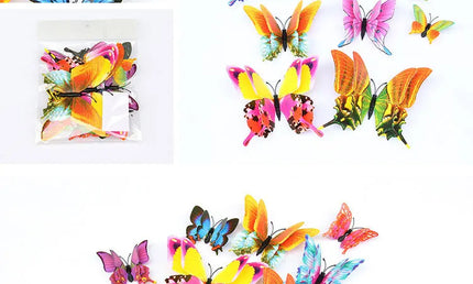 Set 12 Fluturi 3D Magnetici – Decor pentru Frigider și Pereți