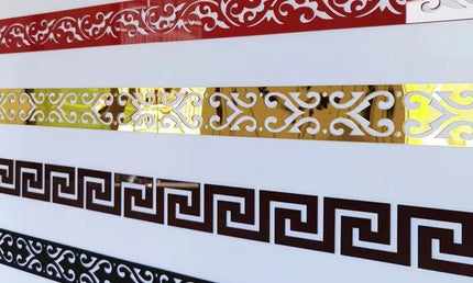 Bandă Decorativă Acrilică cu Efect de Oglindă