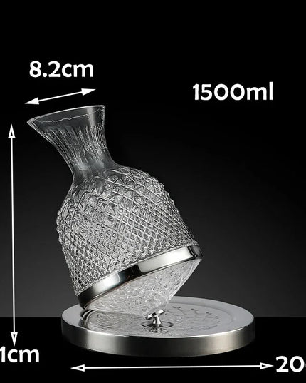 Decantor Rotativ Elegant din Cristal 1500ml