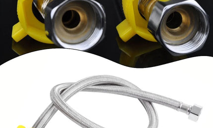 Furtun Flexibil Antiexplozie din Oțel Inoxidabil – 1/2 Inch, 30/50cm, Pentru Bucătărie și Baie